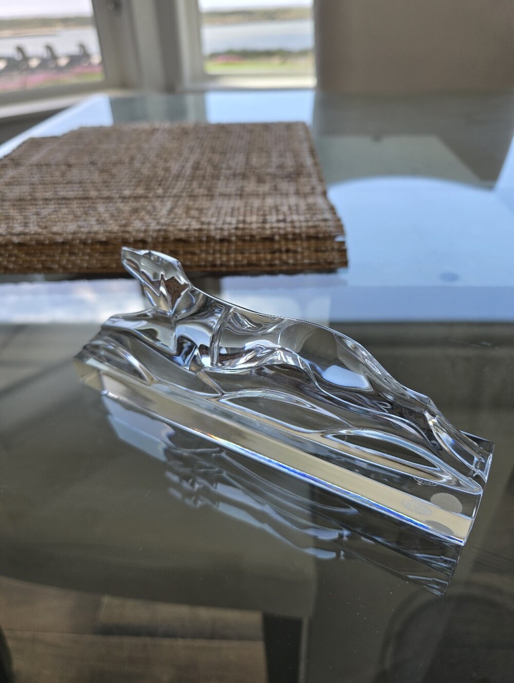 Baccarat Crystal Greyhound Dog Figurine Paperweight Made In France. Signed - Picture 3 of 9